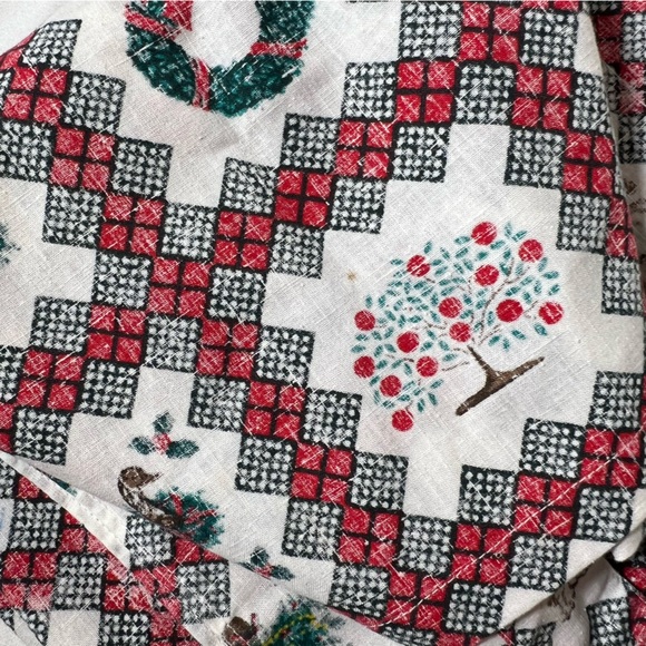 Vintage Reyn Spooner Christmas Kitchen Full Apron Hawaiian Print O/S Like New - Picture 14 of 16